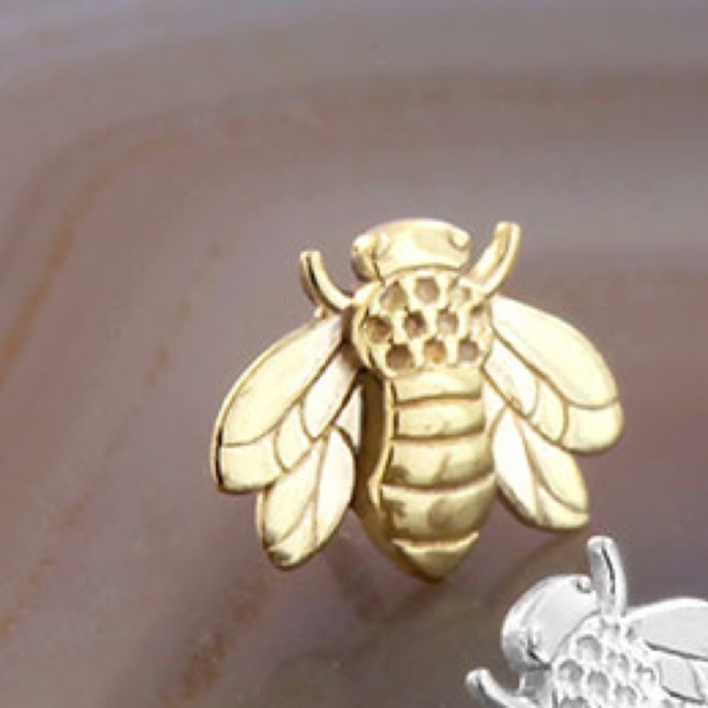 Body Gems 14k Gold Bumblebee Threadless ends 18g